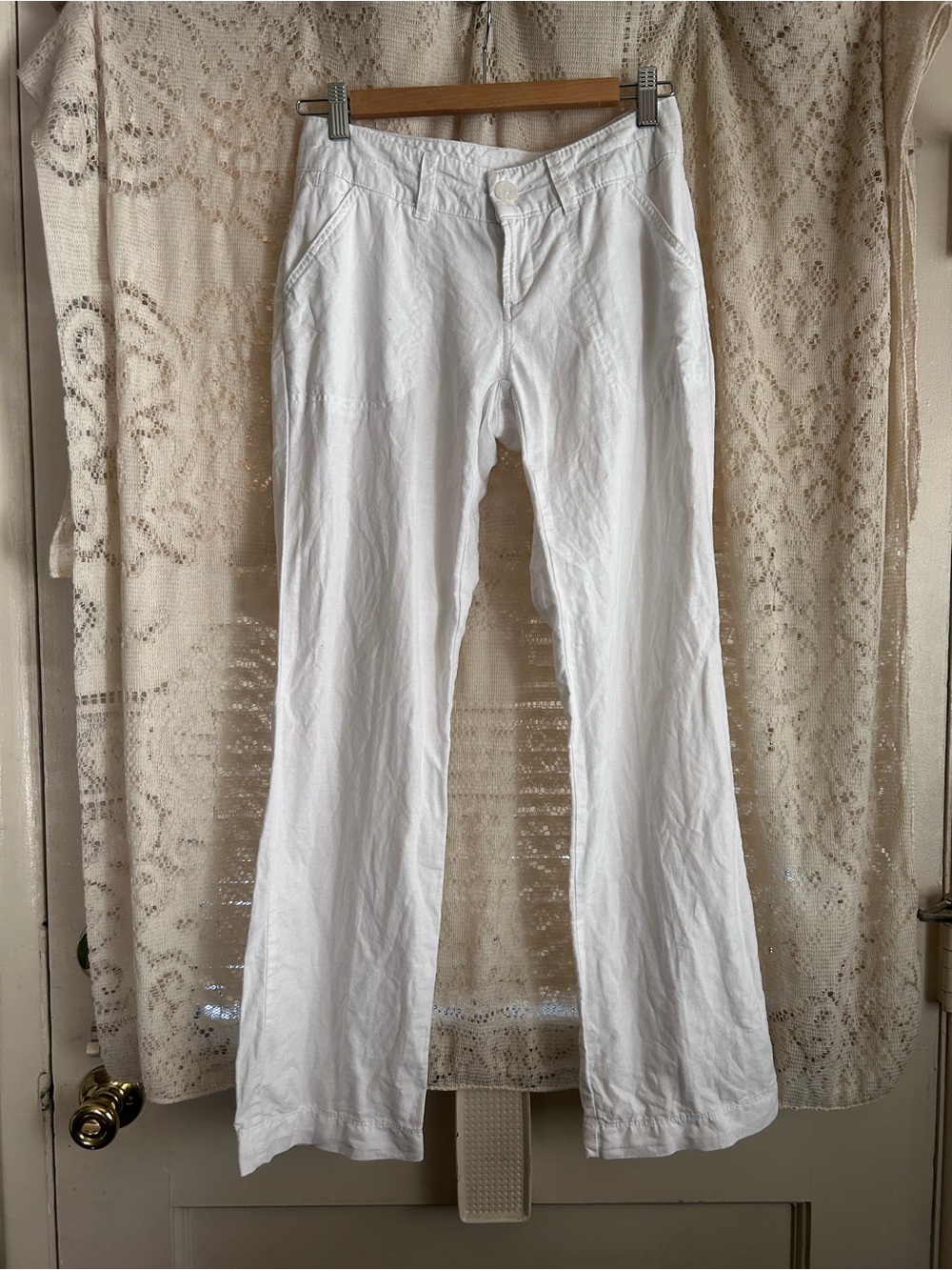 Banana Republic Low Rise Cotton Linen Pants